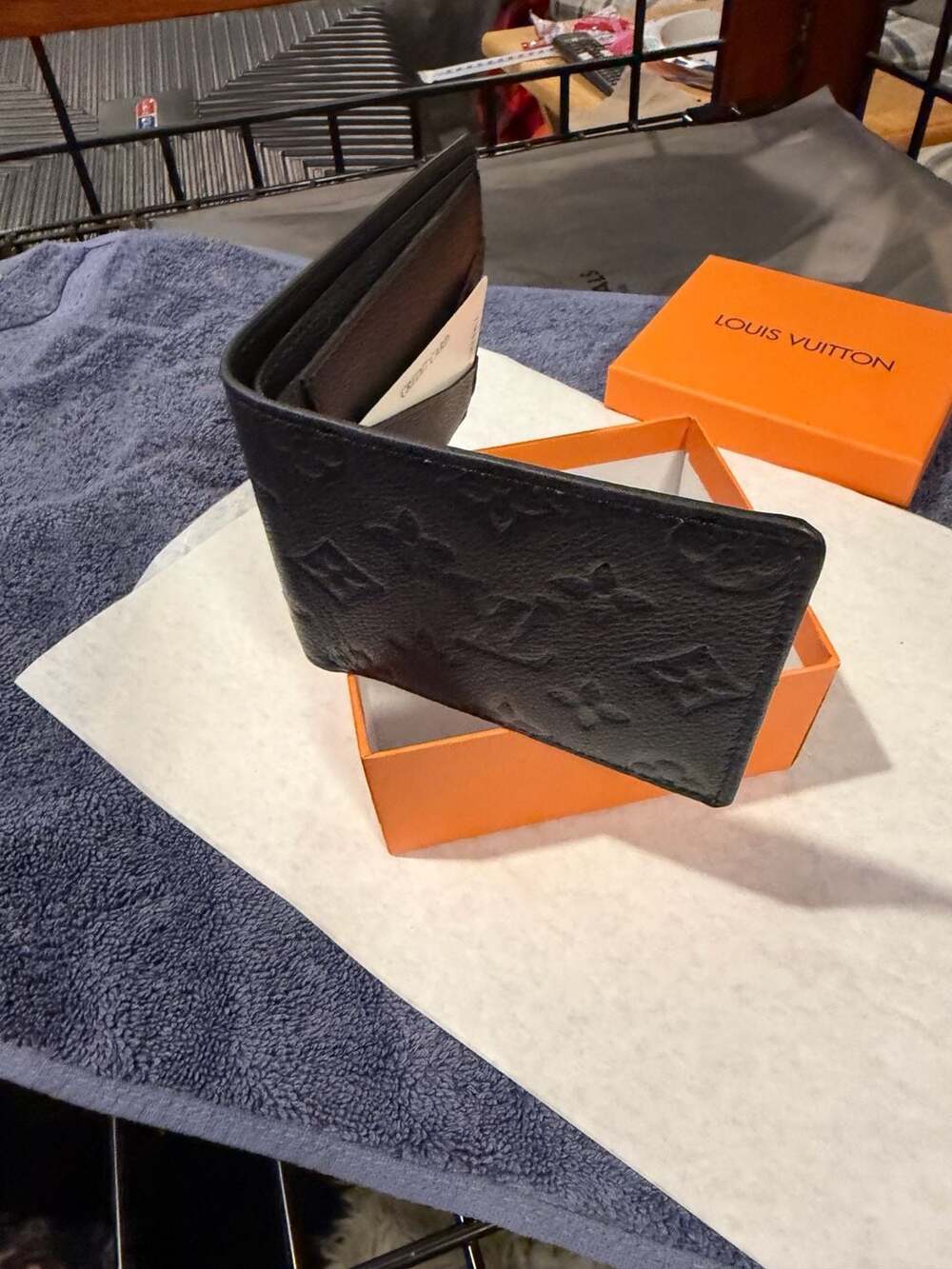 Louis Vuitton Multiple Wallet Monogram Shadow Black Leather